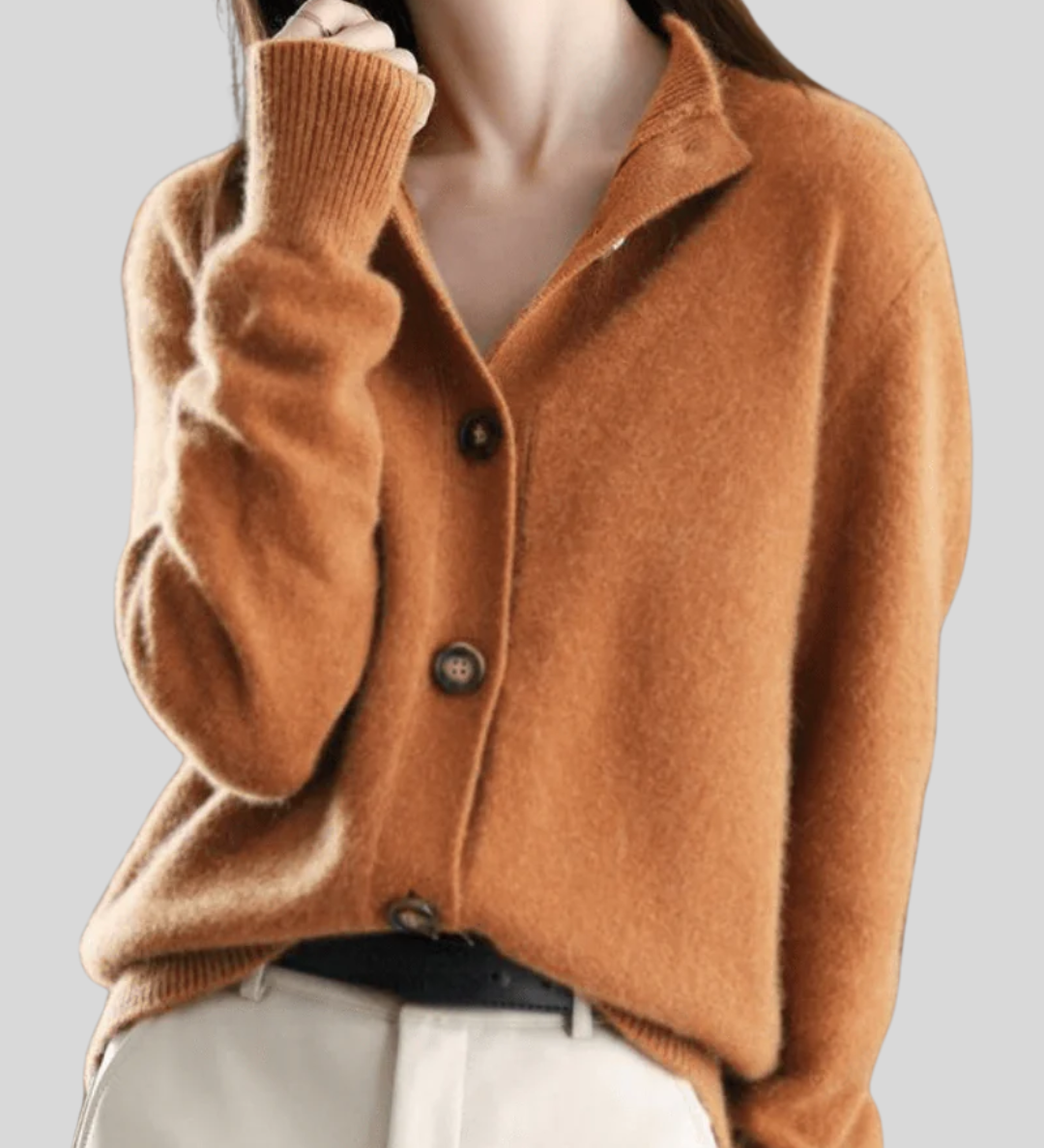 Stéphanie | Cardigan en Cachemire Style Rétro