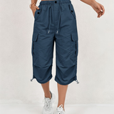 Sanne | Pantalon cargo trois-quarts confortable