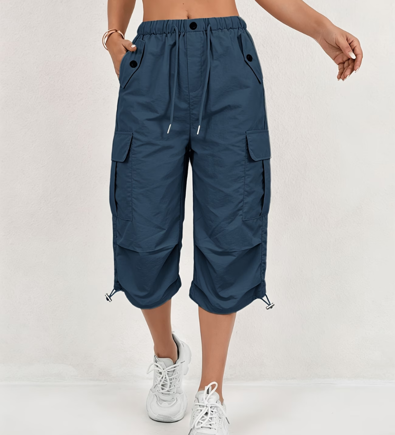 Sanne | Pantalon cargo trois-quarts confortable
