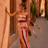 Menton | Robe Longue Bustier Imprimée