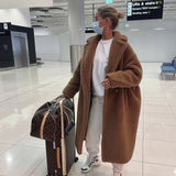 Sylviane - manteau long en peluche d'ours