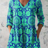 Ines | Longue Blouse avec Décolleté en V