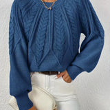 Delphique - Pull en Tricot à Câbles
