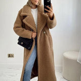 Sylviane - manteau long en peluche d'ours
