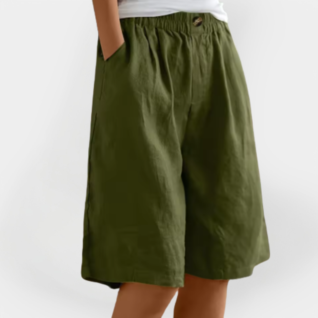 Shorts en Lin avec Poches