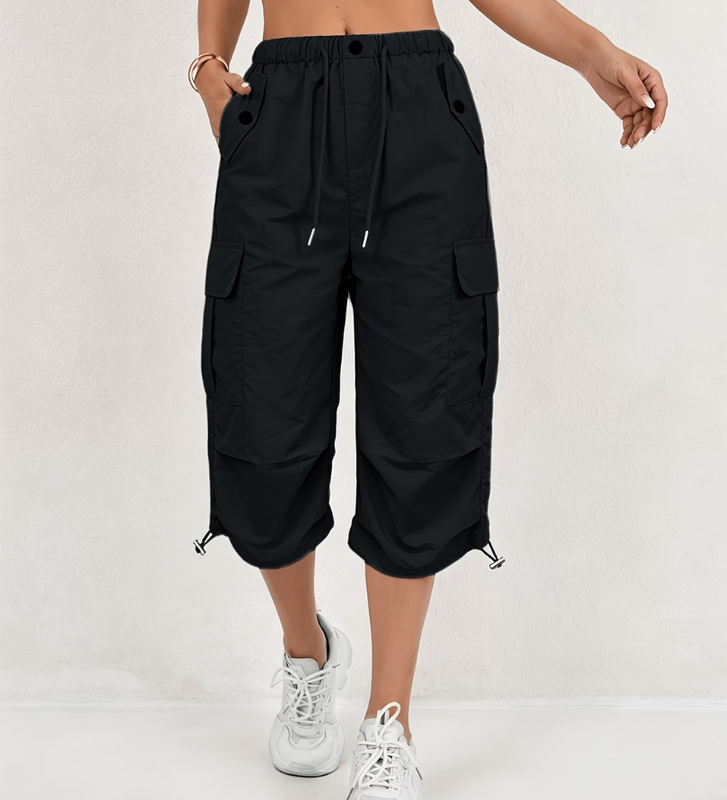 Sanne | Pantalon cargo trois-quarts confortable