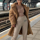 Sylviane - manteau long en peluche d'ours