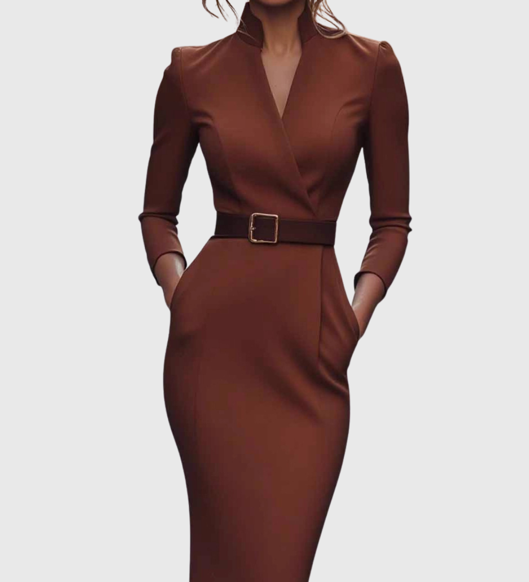 Camille | La Robe Maxi Power Ceinturée