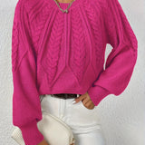 Delphique - Pull en Tricot à Câbles