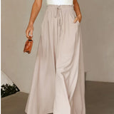 Pantalon large avec taille élastique