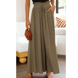 Pantalon large avec taille élastique