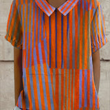 Nina | Chemise Rayée Géométrique
