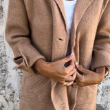 Renée - Manteau long décontracté avec revers
