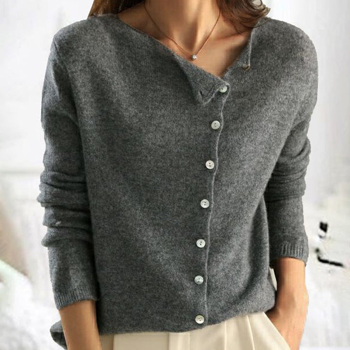 Léane - Cardigan Tricot à Boutonnage Simple