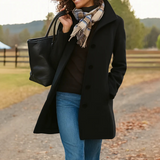 Jeannine - Manteau classique de longueur moyenne avec boutons