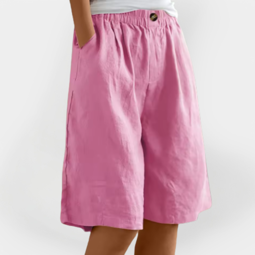 Shorts en Lin avec Poches