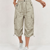 Sanne | Pantalon cargo trois-quarts confortable