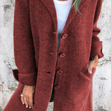 Renée - Manteau long décontracté avec revers