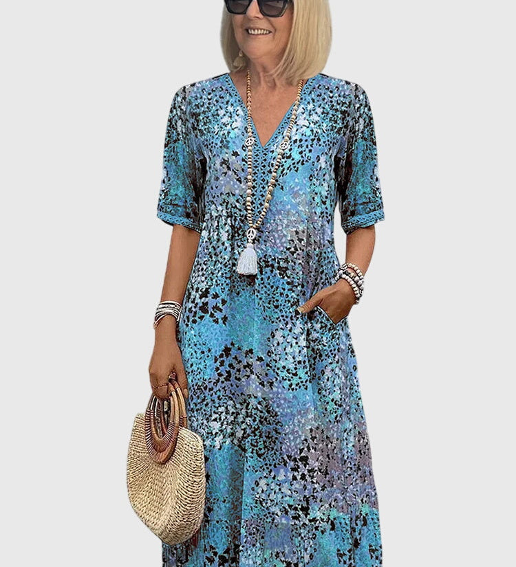 Bella | Robe Midi Florale Élégante