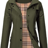 Léocadie | Parka pour femme avec capuche, boutons et poches