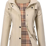Léocadie | Parka pour femme avec capuche, boutons et poches