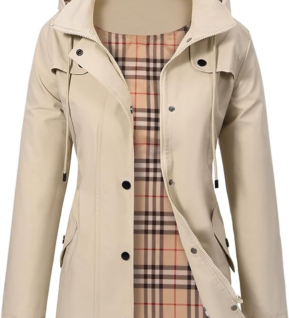 Léocadie | Parka pour femme avec capuche, boutons et poches