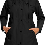 Léocadie | Parka pour femme avec capuche, boutons et poches
