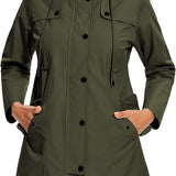 Léocadie | Parka pour femme avec capuche, boutons et poches