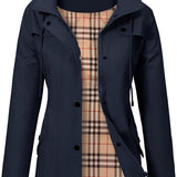 Léocadie | Parka pour femme avec capuche, boutons et poches
