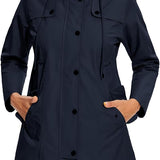 Léocadie | Parka pour femme avec capuche, boutons et poches
