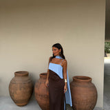 Blankenberge | Robe Marron et Bleu
