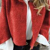 Gwenaëlle | manteau en laine pour femme, avec col rond et manches longues