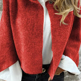 Rachilde - Manteau en laine à col rond et manches longues