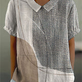 Lana | Chemise avec des Points et Lignes Abstraits