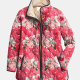 Magnolia | Charmante Veste Matelassée Imprimée Florale Rose
