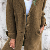 Renée - Manteau long décontracté avec revers