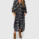 Manon | Robe Maxi Rayée Boho Élégante
