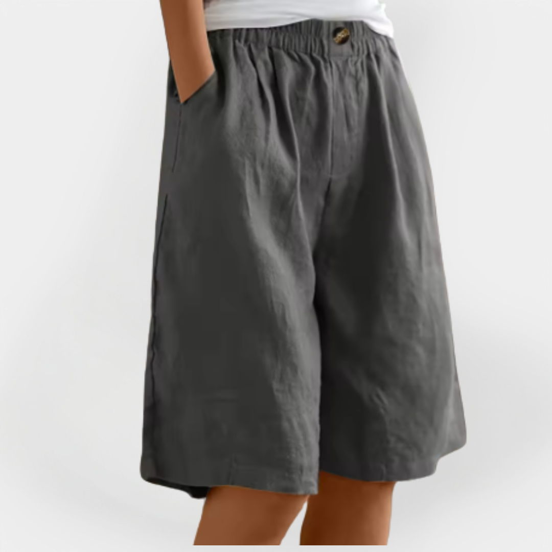 Shorts en Lin avec Poches