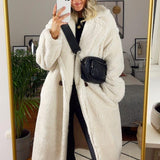 Sylviane - manteau long en peluche d'ours