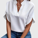 Isabelle | Chemise V Neck Douce et Élégante