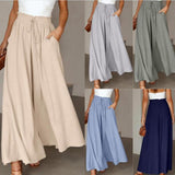 Pantalon large avec taille élastique