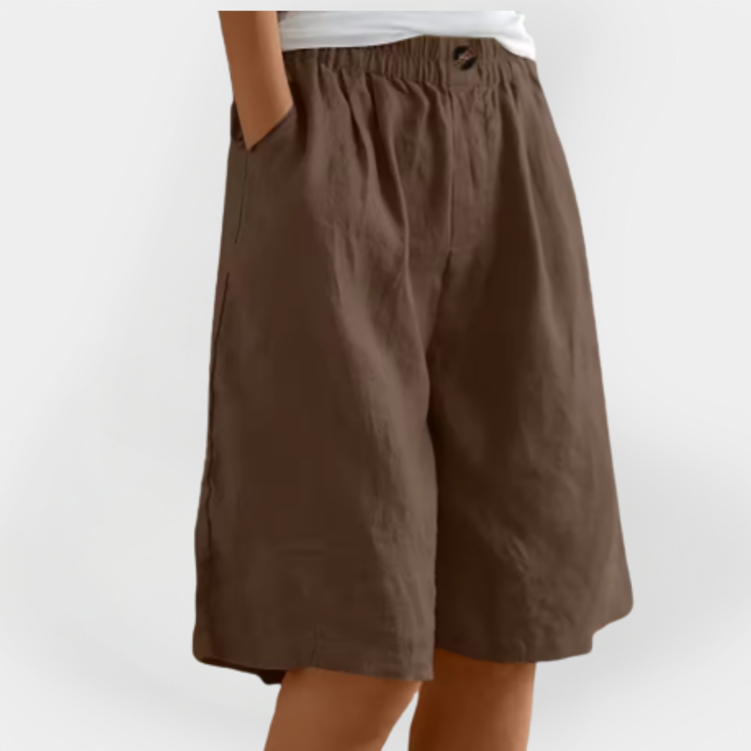 Shorts en Lin avec Poches