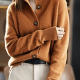 Stéphanie | Cardigan en Cachemire Style Rétro
