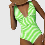 Sidonie | Maillot de bain une pièce à rayures avec soutien
