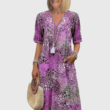Bella | Robe Midi Florale Élégante