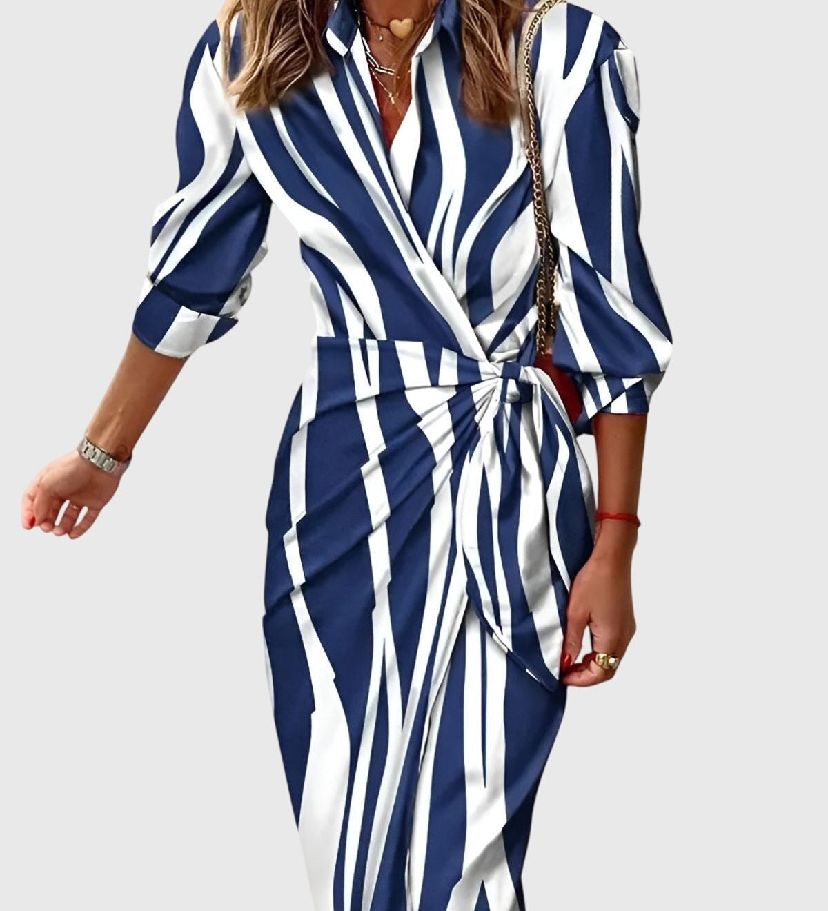 Everly | Robe Wrap Élégante avec Imprimé