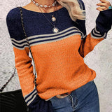 Herminette - Pull Orange Élégant Style Moderne pour l'Hiver
