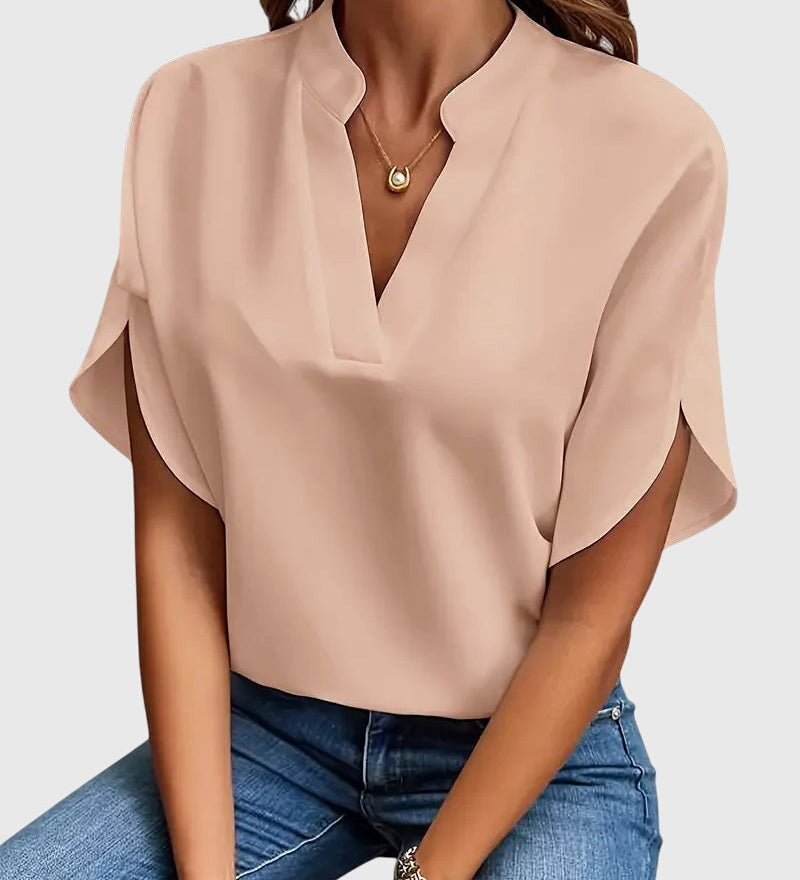 Isabelle | Chemise V Neck Douce et Élégante