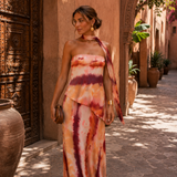 Menton | Robe Longue Bustier Imprimée