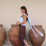 Blankenberge | Robe Marron et Bleu